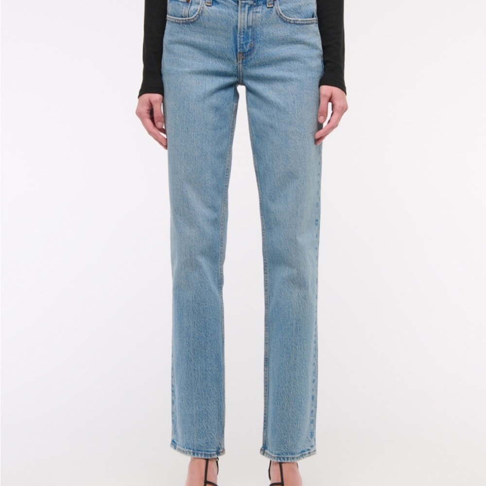 Women's Abercrombie Straight Mid-Rise Jeans
